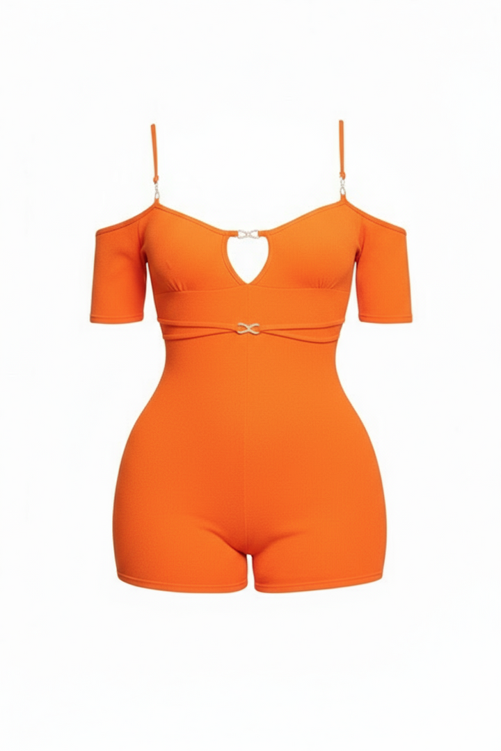 Infinity Off-shoulder Knitted Rompers