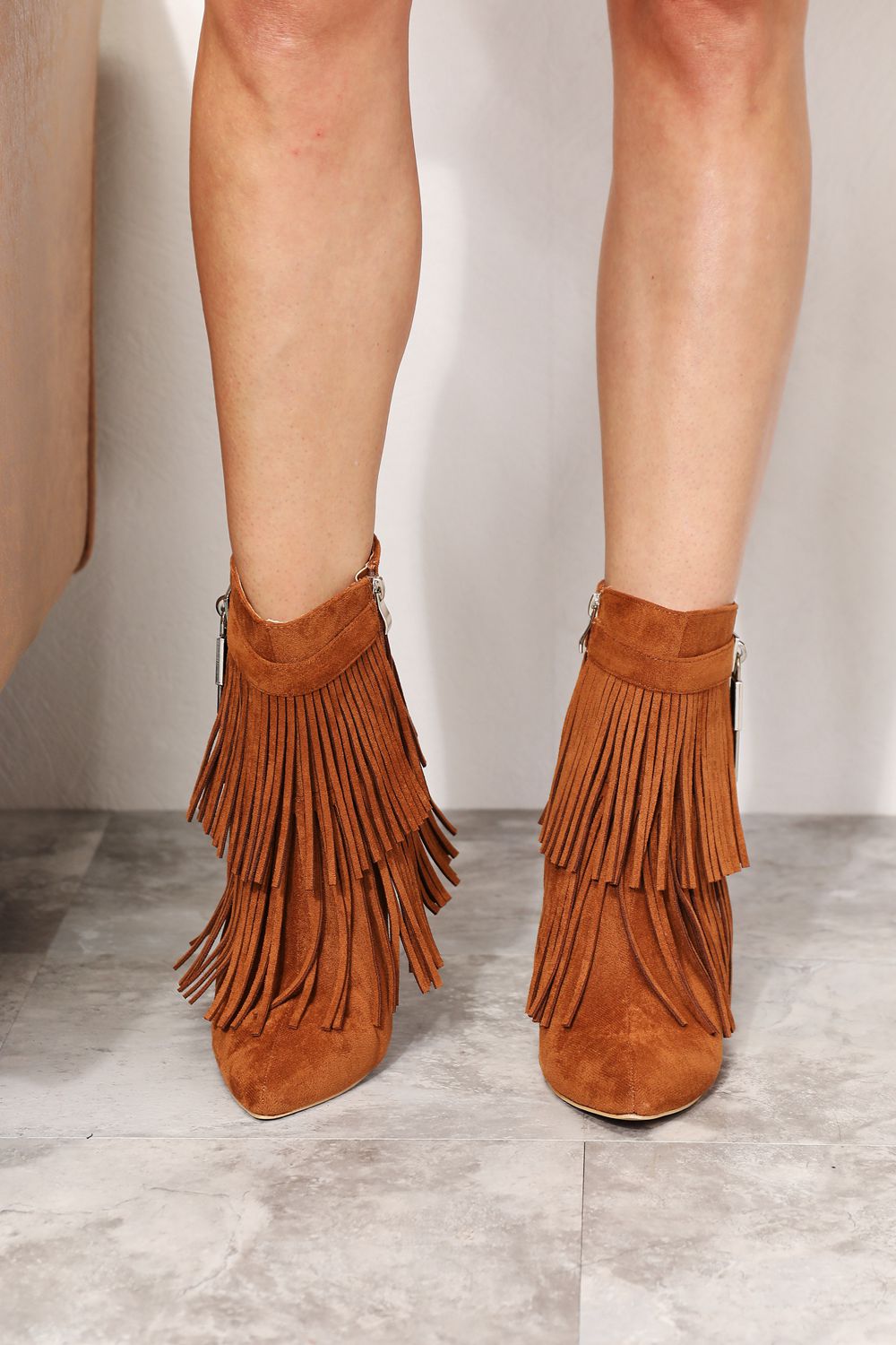 Women's Tassel Wedge Heel Ankle Booties