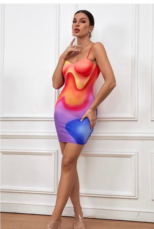 Lit Af Bodycon Mini Dress - 7Kouture