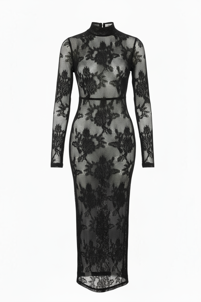 Long Sleeve Innocent Touch Laced Dress