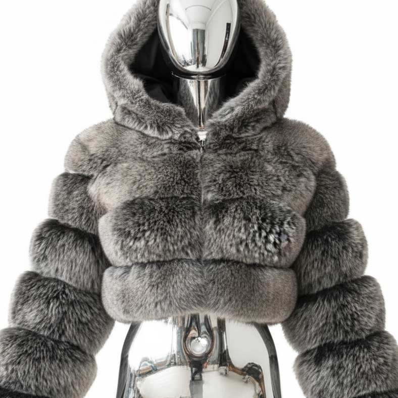 Lux Hooded Faux Fur Jacket