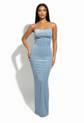 Maxi Backless Dress, Blue