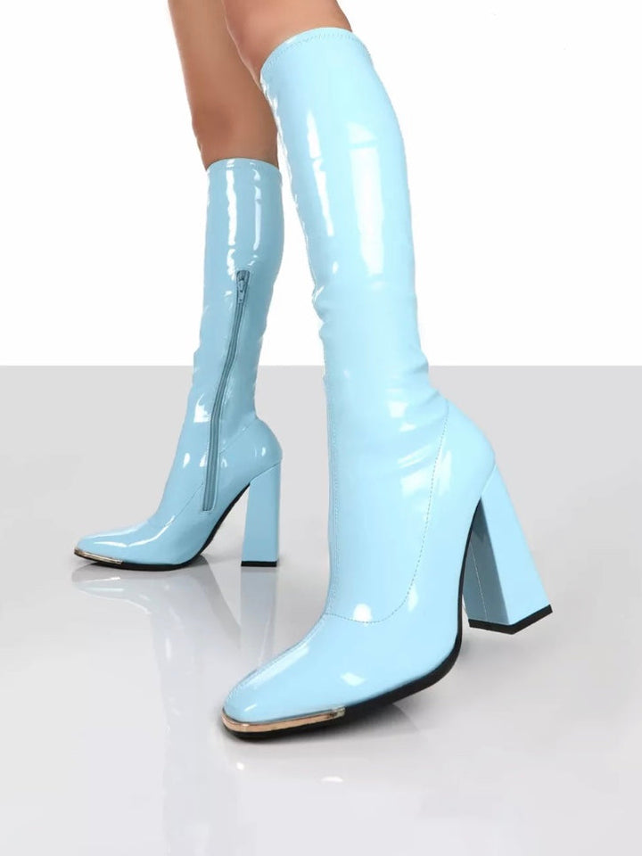 Chelsea Boots Knee High High Patent Boots