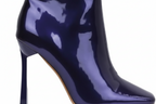 Metallic Deep Purple Patent Leather Boots