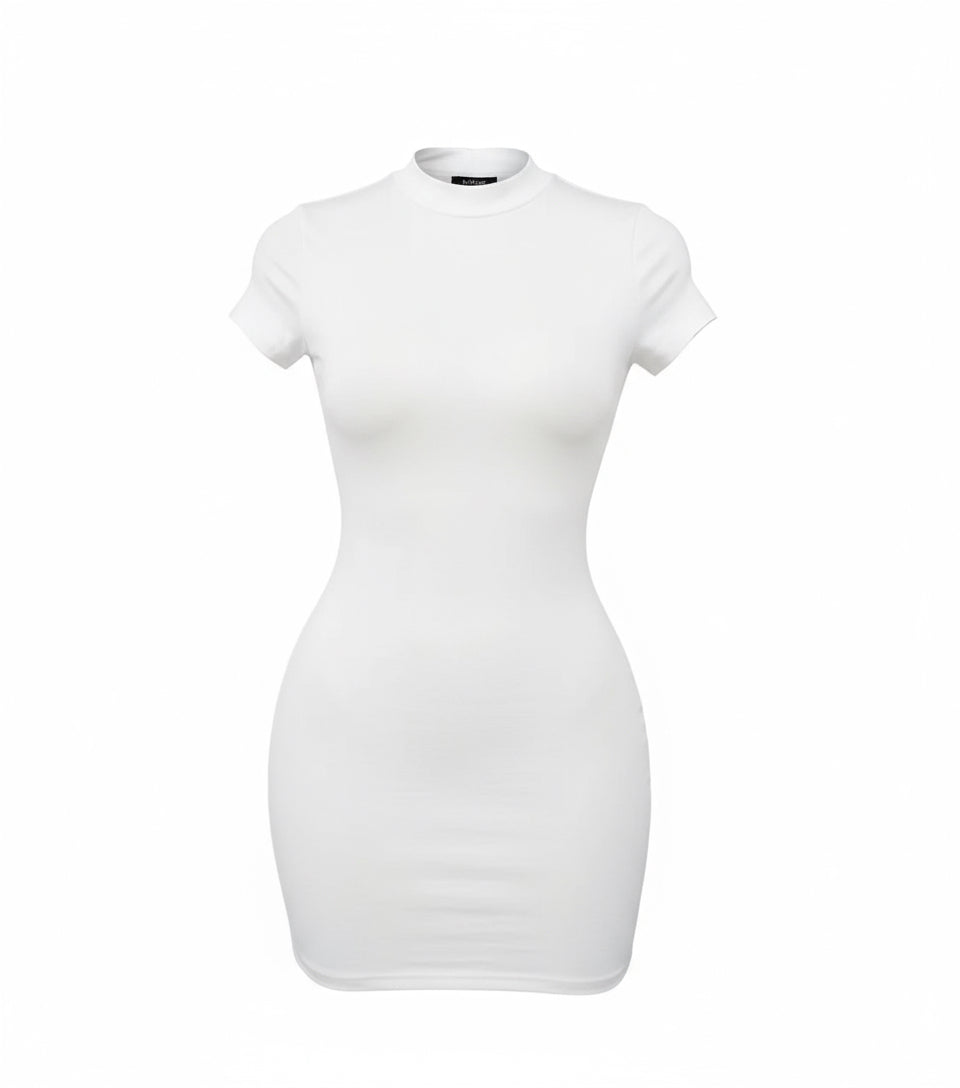 Mock Neck Bodycon Mini dress – 7Kouture