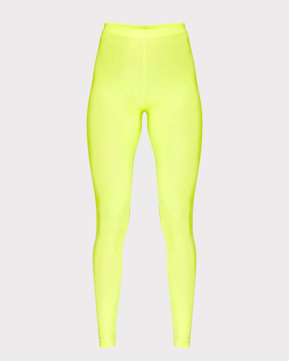 Neon Yellow High Waist Leggings - 7Kouture