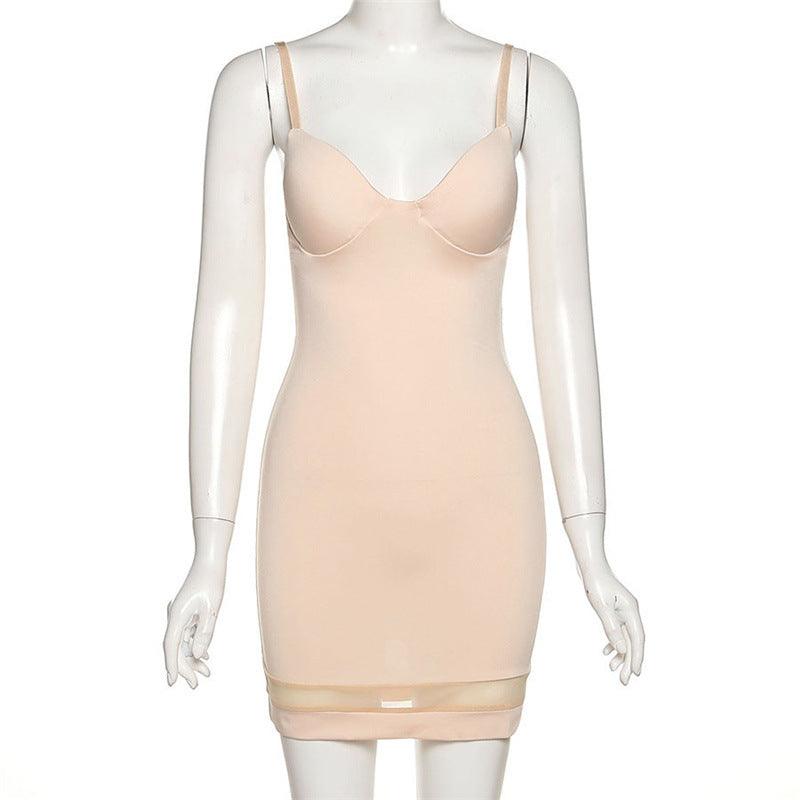 Nude Hourglass Bodycon Dress - 7Kouture