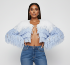 Ombre Fringe Crop Jacket