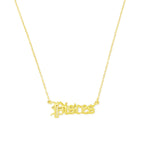 Old English Zodiac Necklace