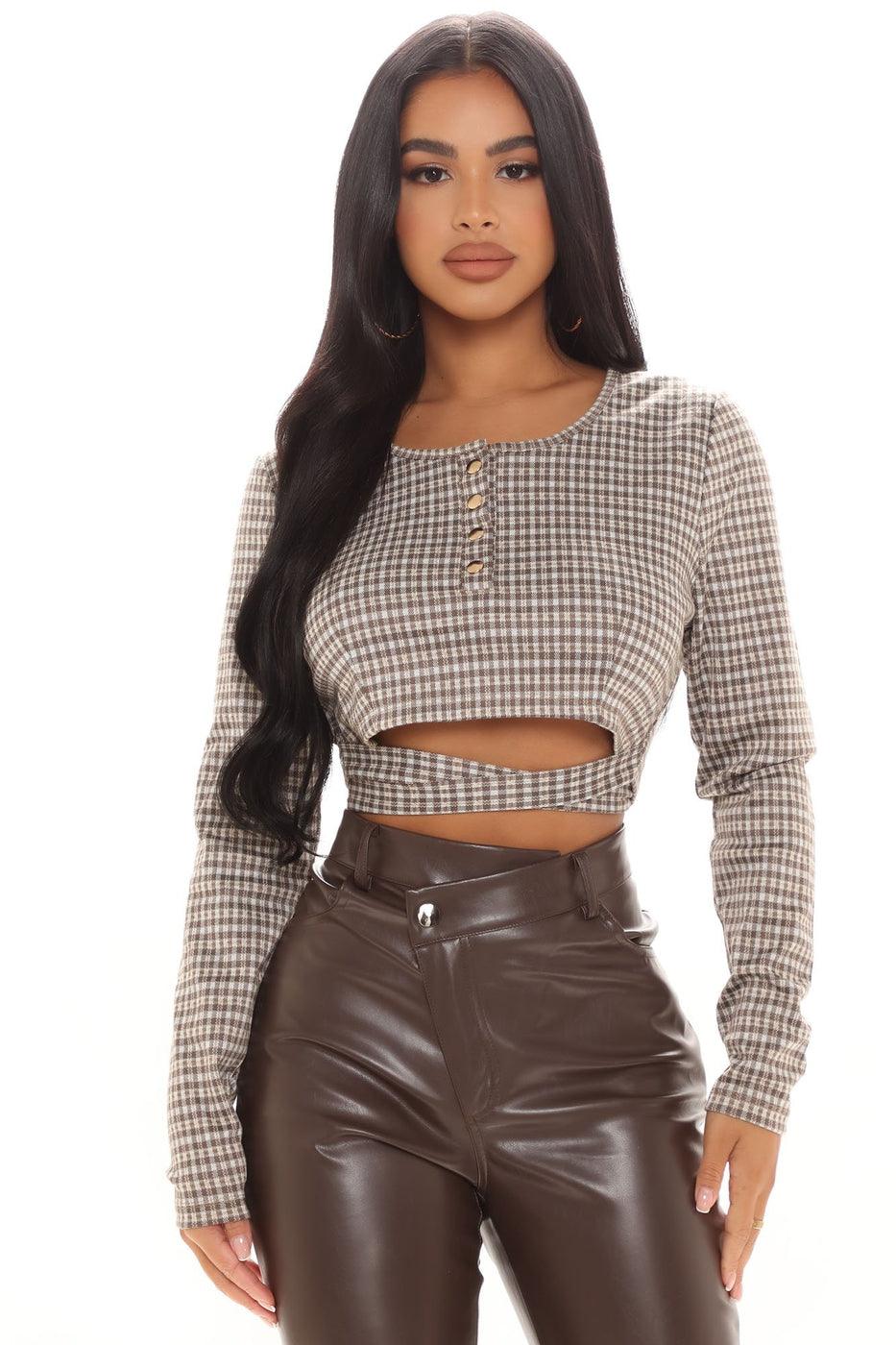 Posh N Plaid Crop Top - 7Kouture