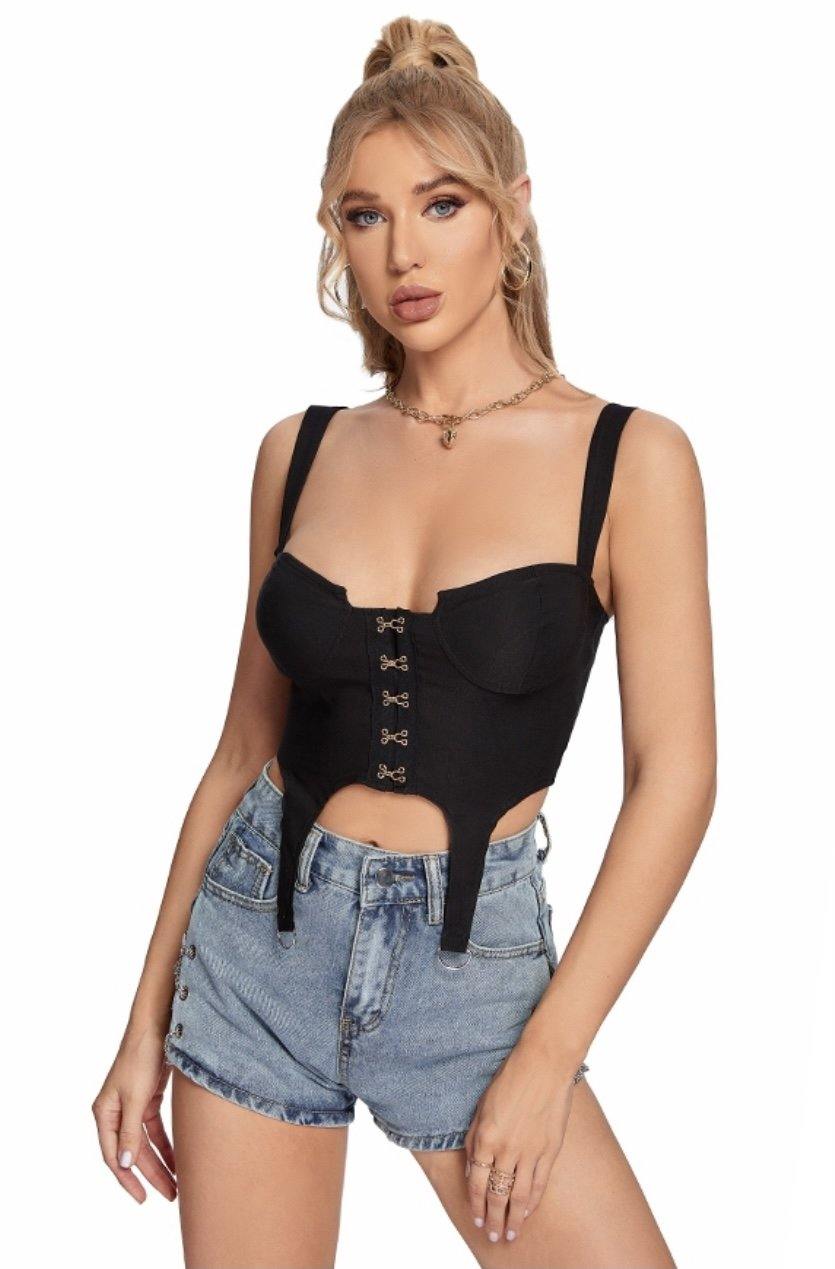 Princess Stirrup Cropped Corset Top - 7Kouture