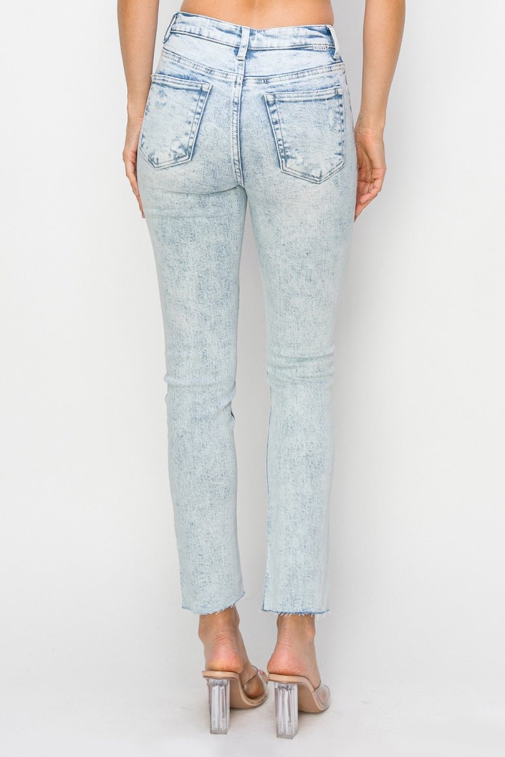 High Rise Distressed Skinny Jeans