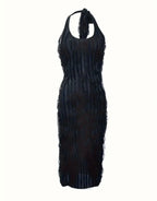 Ruffle Halter Bodycon Dress