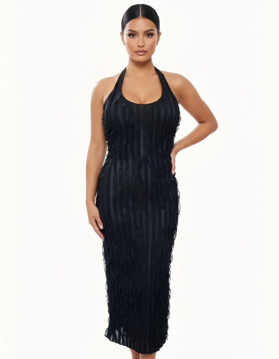 Ruffle Halter Dress