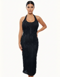 Ruffle Halter Bodycon Dress