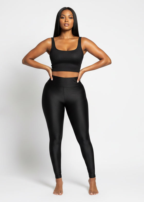 Sateen High Waist Leggings - 7Kouture