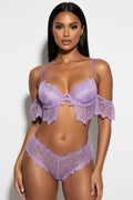 Scallop Lace Bralette - Purple - 7Kouture