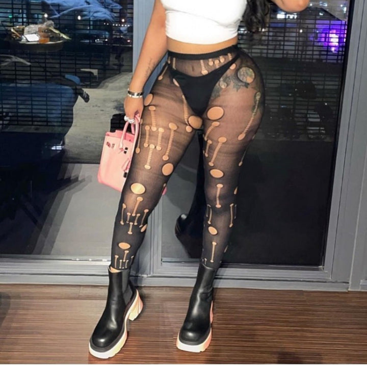 See Through Distressed Leggings