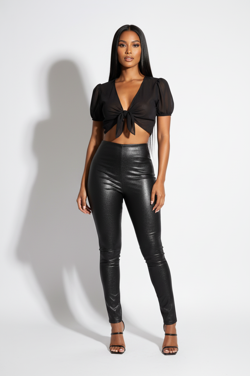 Sheer Tie Crop Top