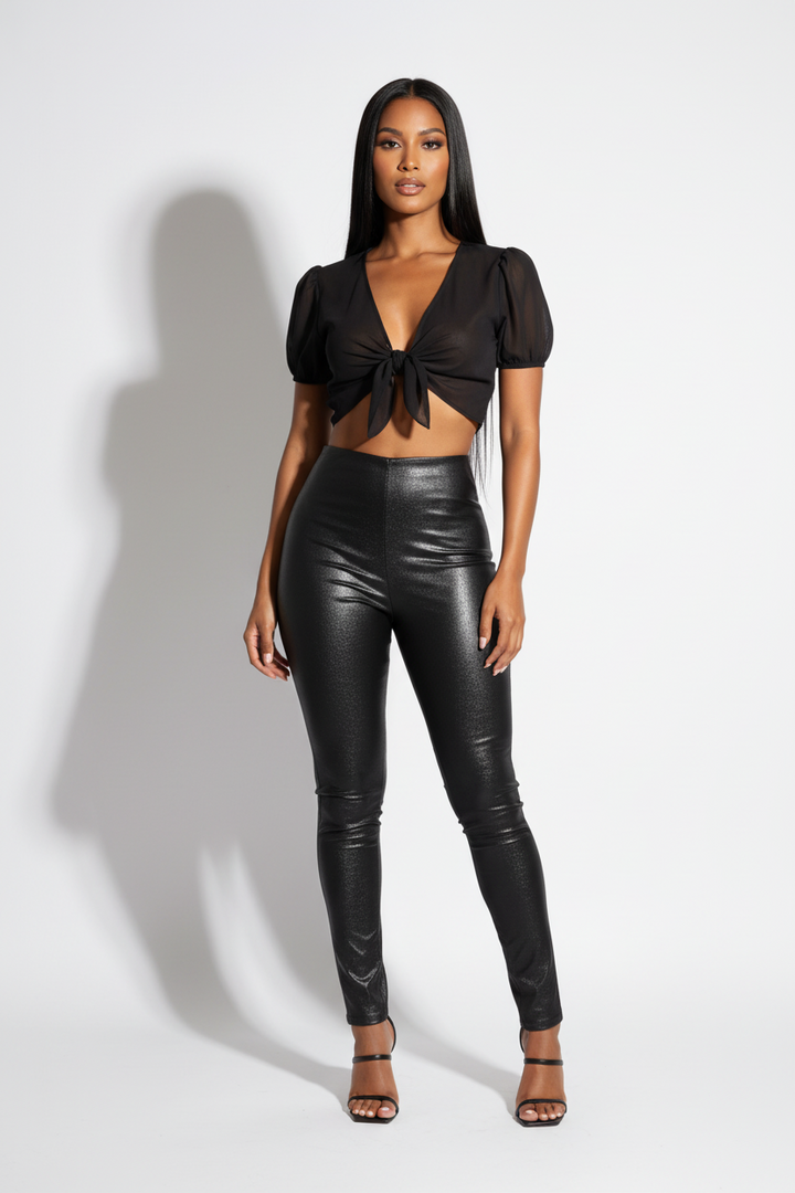 Sheer Tie Crop Top