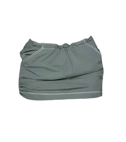 Slate Grey Cargo Mini Skirt