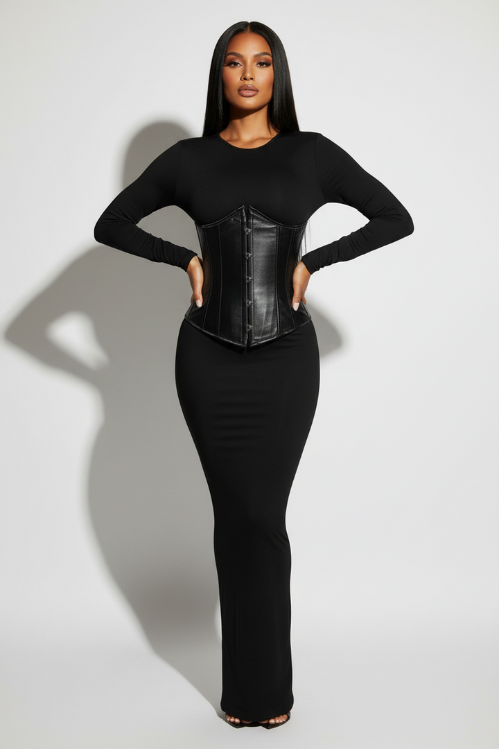 Snatched Waist Training Fashion Corset - Black