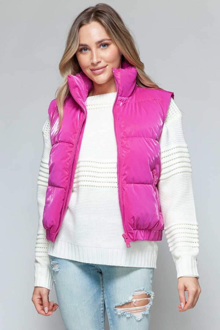 Fine Fur Lining Quilted Vest