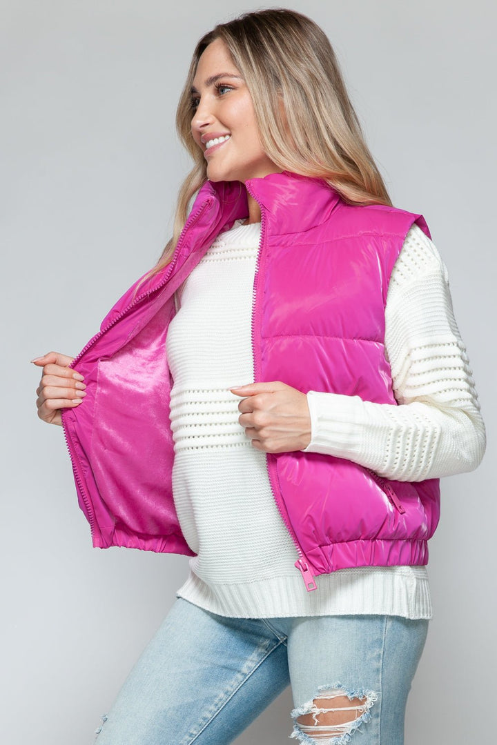 Fine Fur Lining Quilted Vest