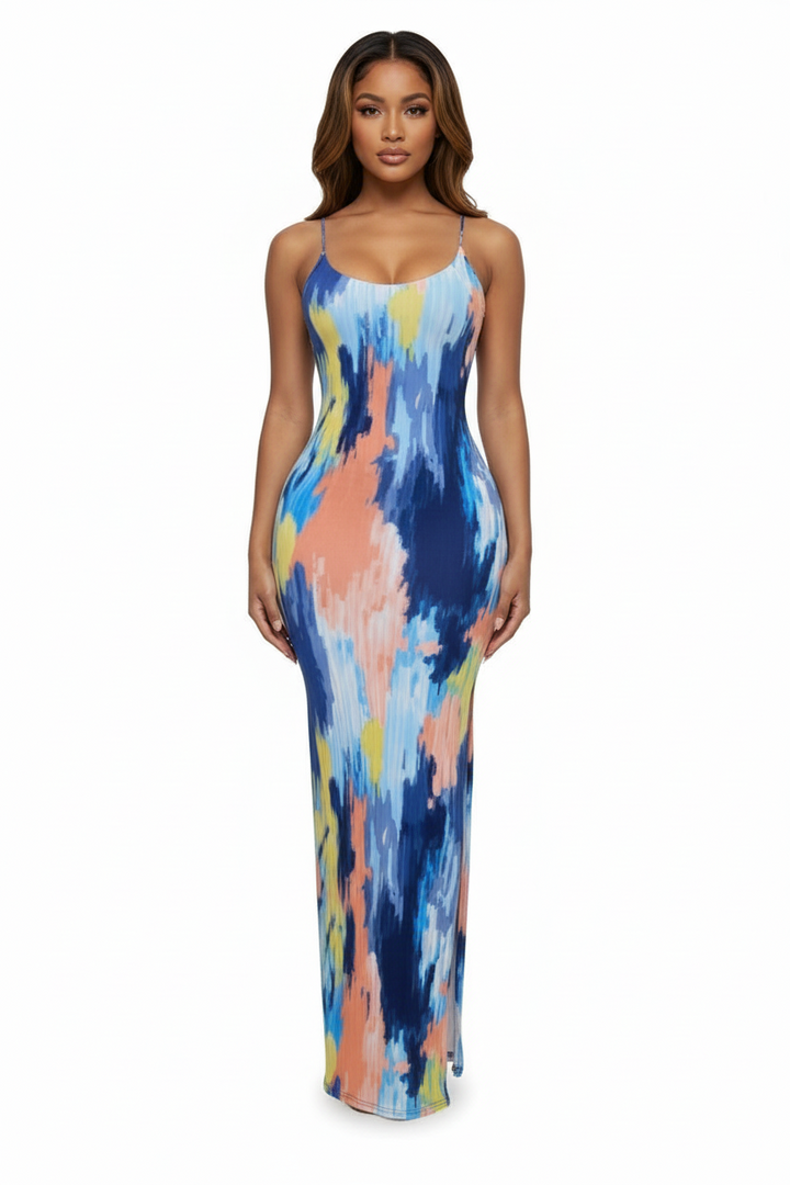 South Beach Bae Bodycon Dress - Blue