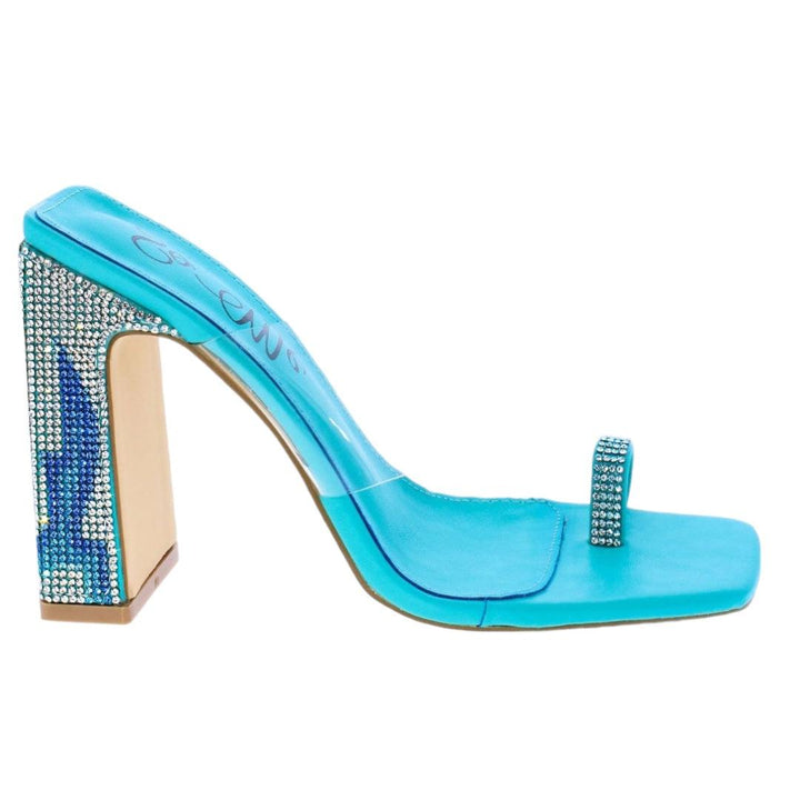 Spring Festival Blue Chunky Heel Shoe - 7Kouture