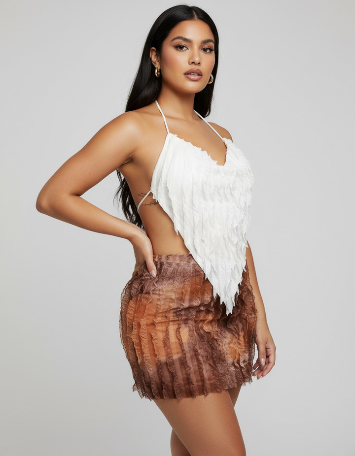 Take Me To Turks Ruffle Skirt Set