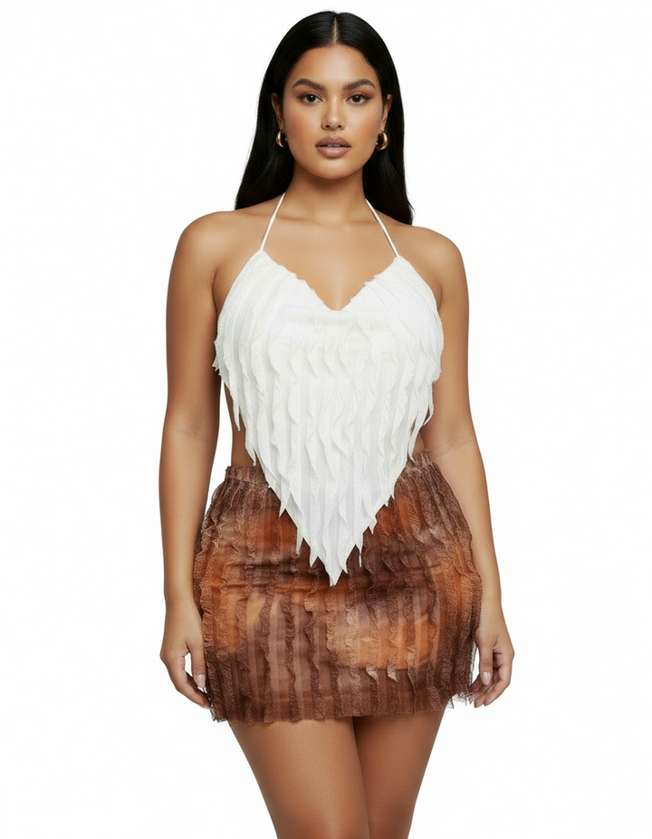 Take Me To Turks Ruffle Skirt Set