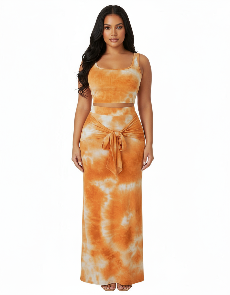 Tie Dye Skirt Set