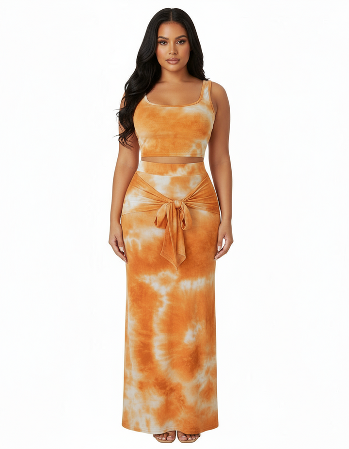 Tie Dye Skirt Set