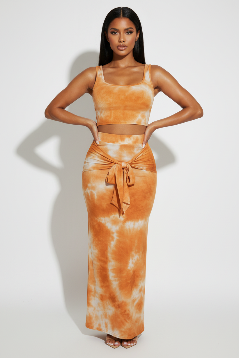 Horizon Tie-Dye Maxi Skirt Set