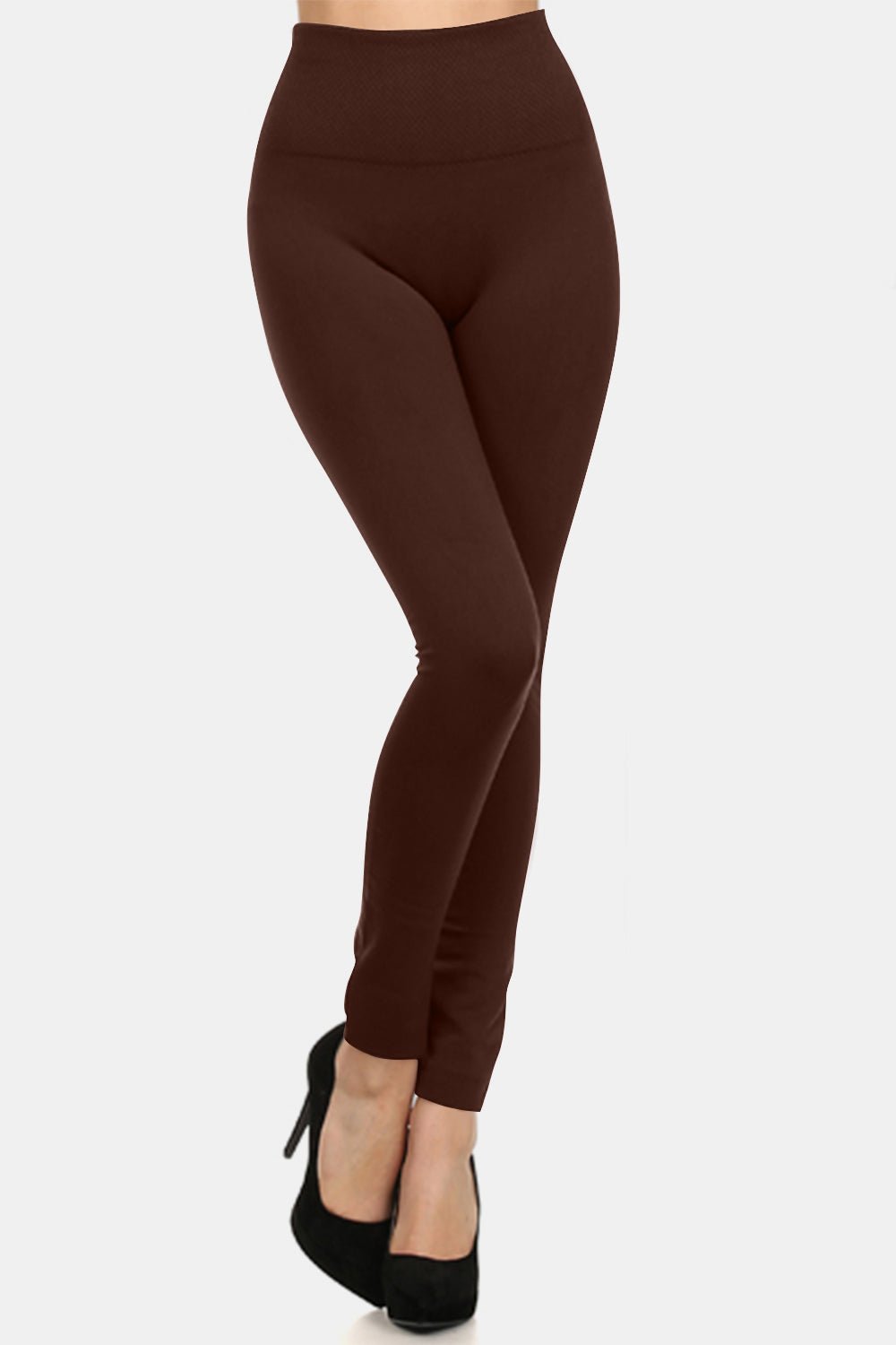 Full Size Seamless Fleece Lined Leggings