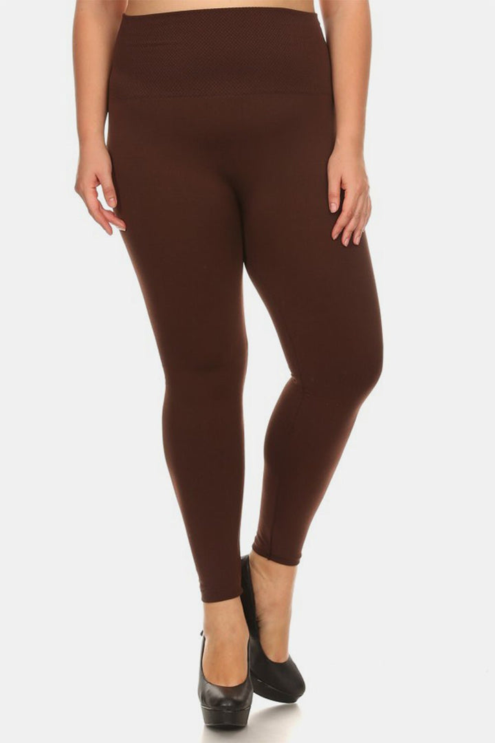 Full Size Seamless Fleece Lined Leggings