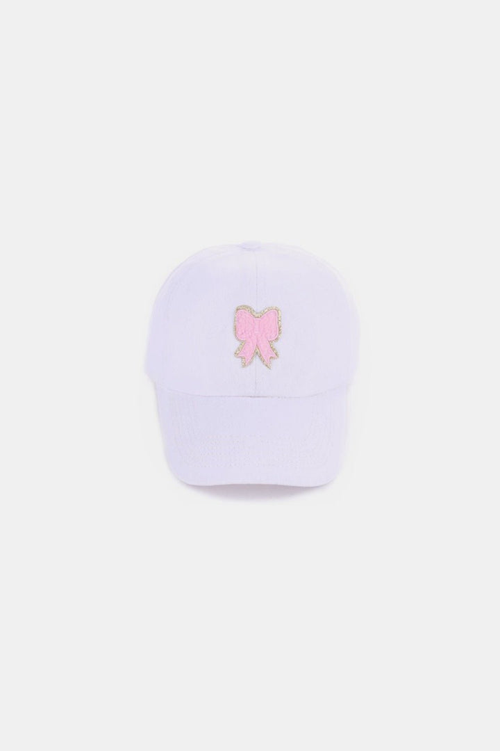 Ribbon Bow Chenille Patch Baseball Cap