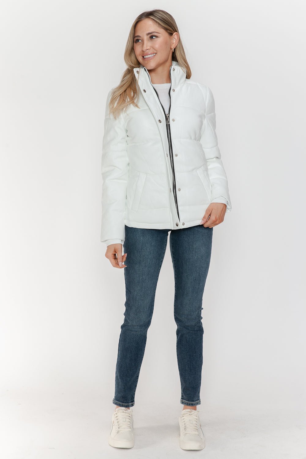 Zip Up Turtleneck Puffer Jacket