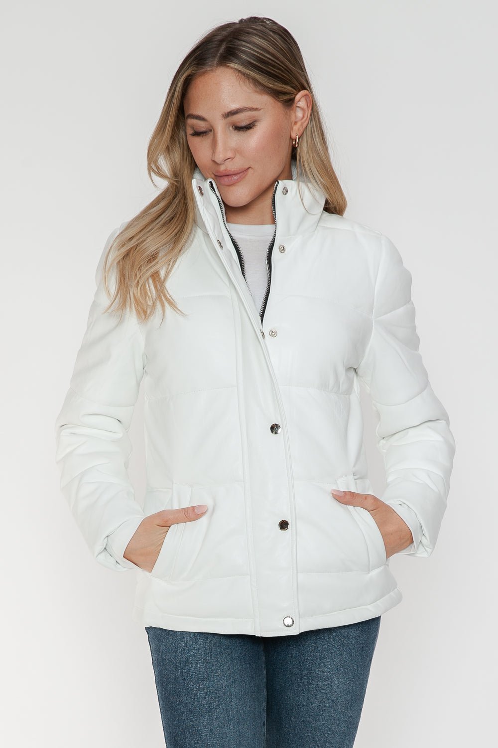 Zip Up Turtleneck Puffer Jacket