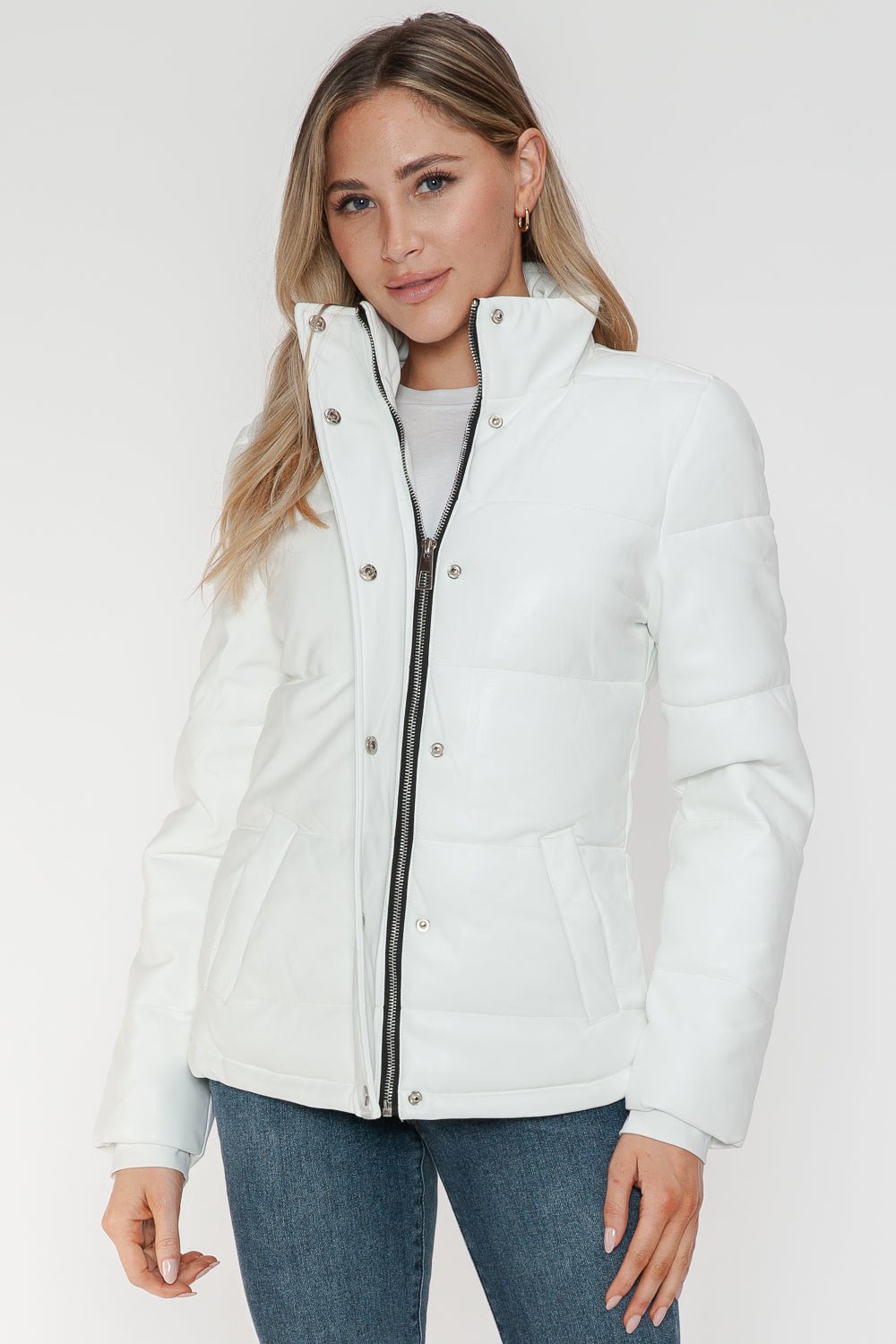 Zip Up Turtleneck Puffer Jacket