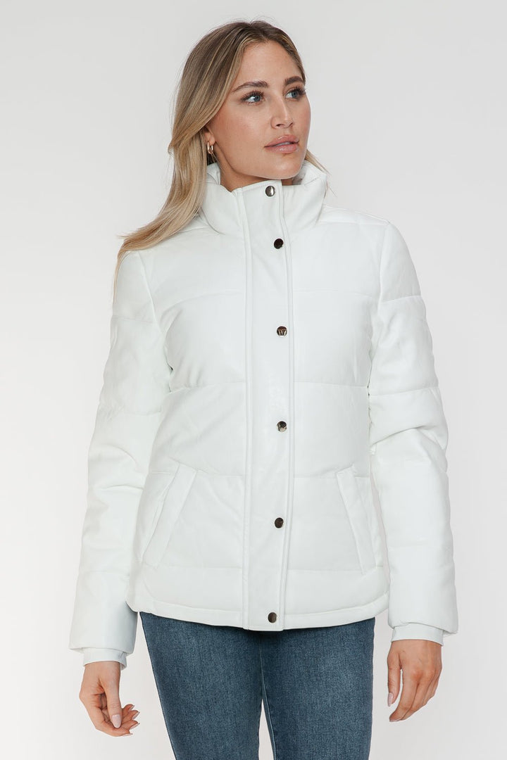 Zip Up Turtleneck Puffer Jacket