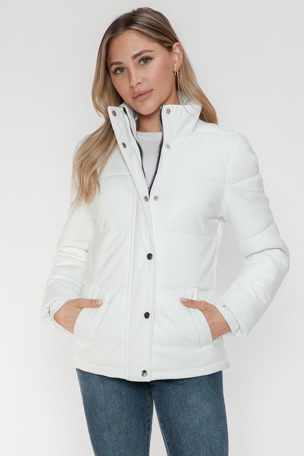 Zip Up Turtleneck Puffer Jacket