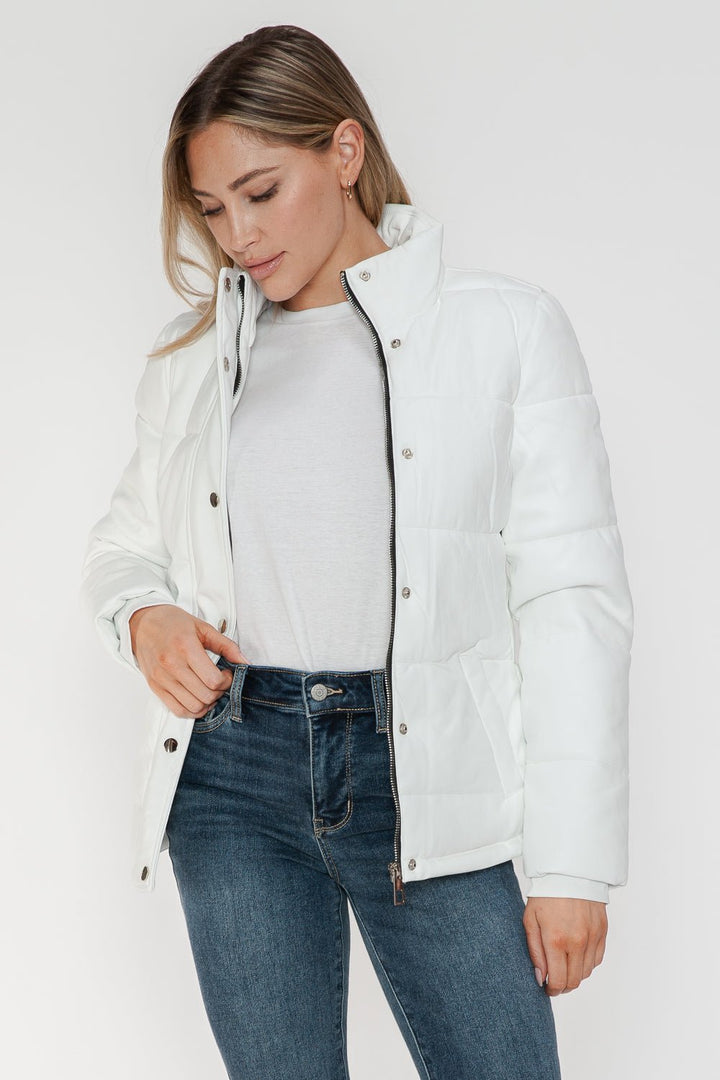 Zip Up Turtleneck Puffer Jacket