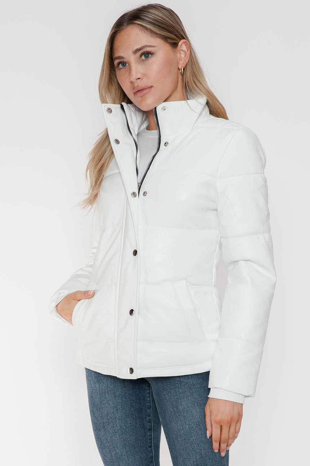 Zip Up Turtleneck Puffer Jacket