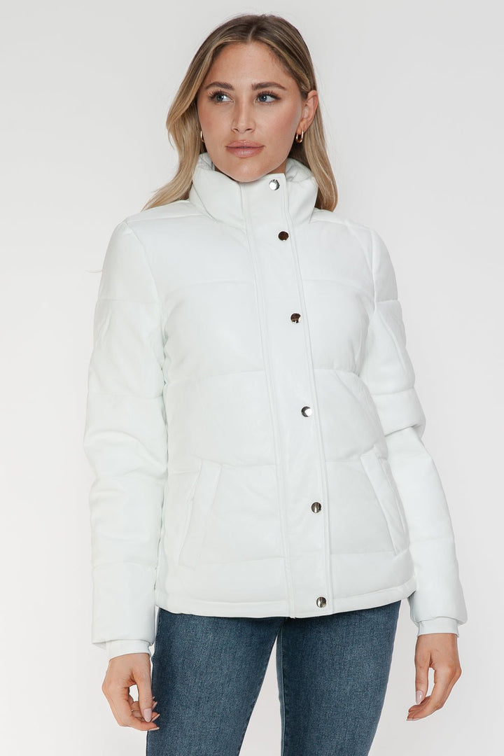 Zip Up Turtleneck Puffer Jacket