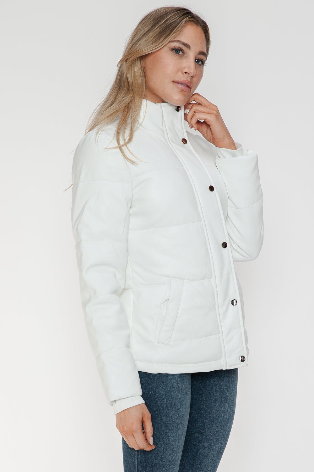 Zip Up Turtleneck Puffer Jacket