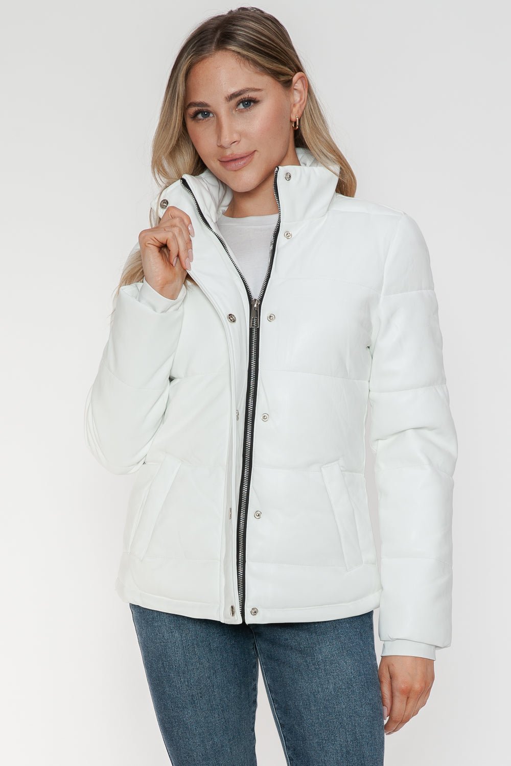 Zip Up Turtleneck Puffer Jacket