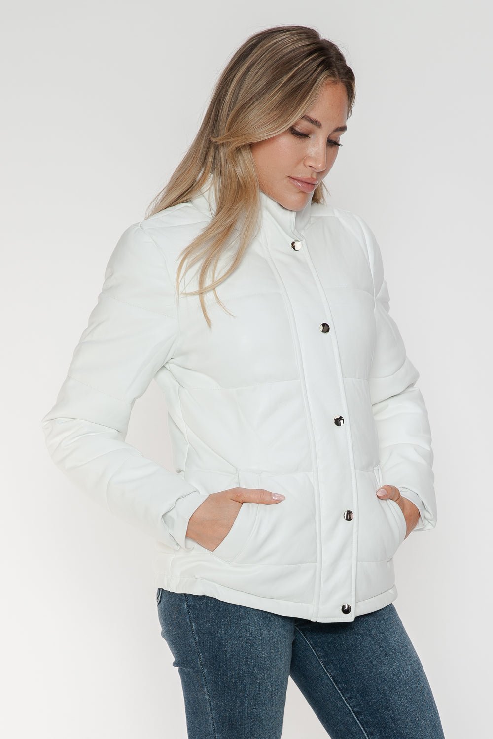 Zip Up Turtleneck Puffer Jacket