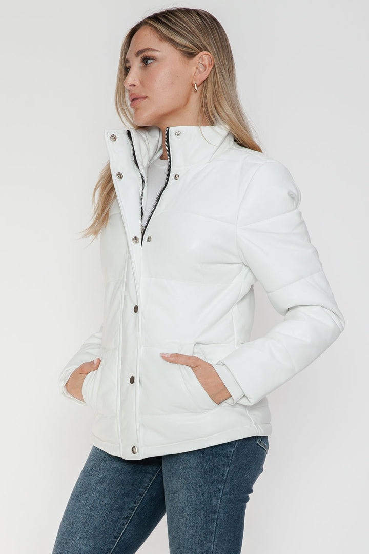 Zip Up Turtleneck Puffer Jacket